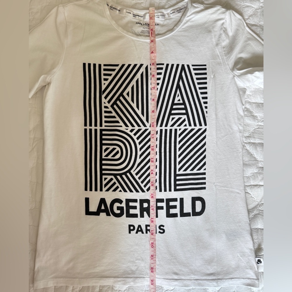 Karl Lagerfeld White T-shirt in XS - Picture 6 of 7